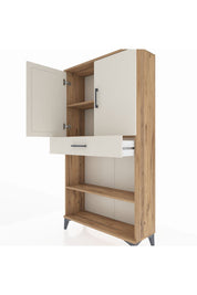 Arges Dolap 3 Raflı Tek Çekmeceli 2 Kapaklı 88x30x163 - S21M053V7A