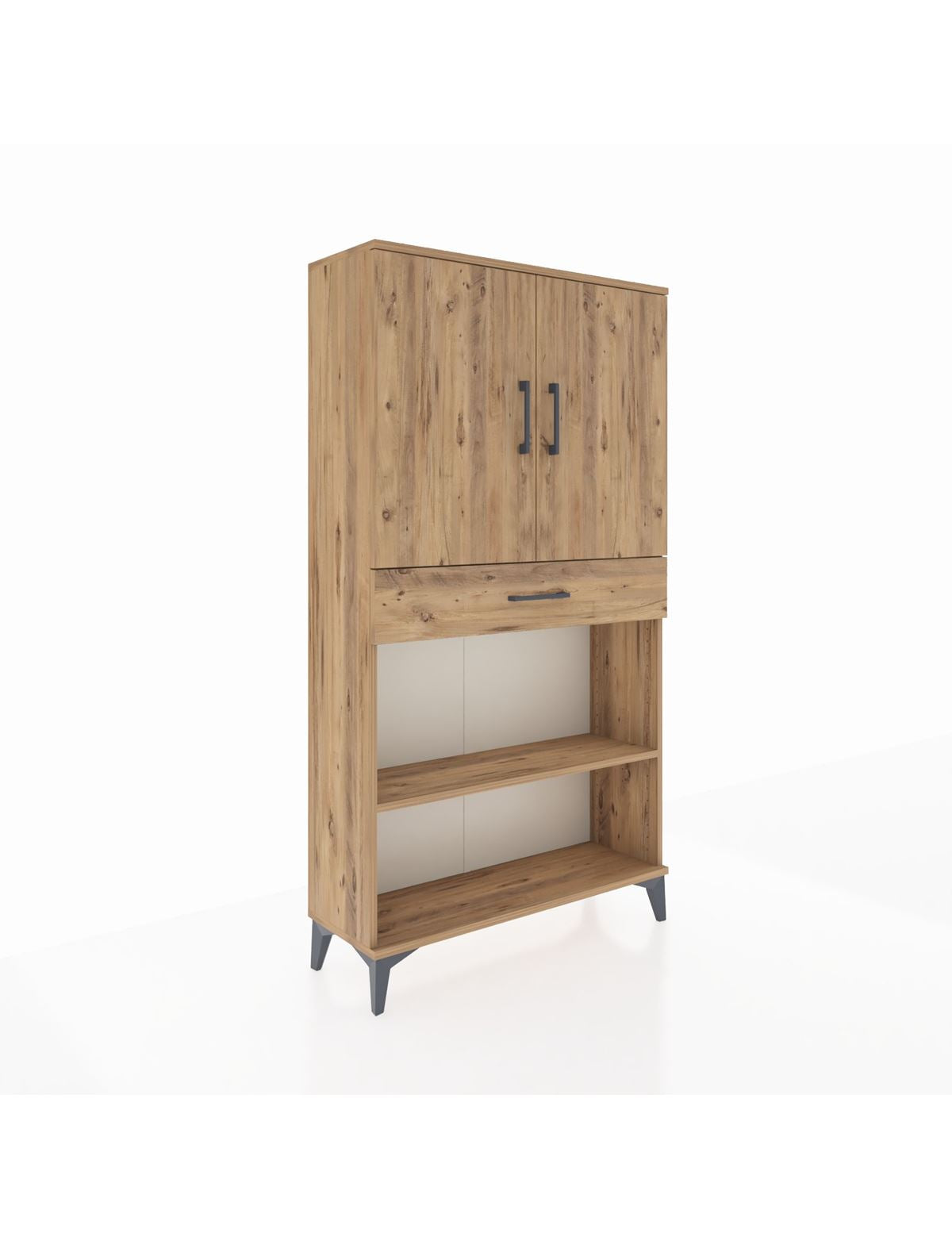Arges Dolap 3 Raflı Tek Çekmeceli 2 Kapaklı 88x30x163 - S21M053V9A