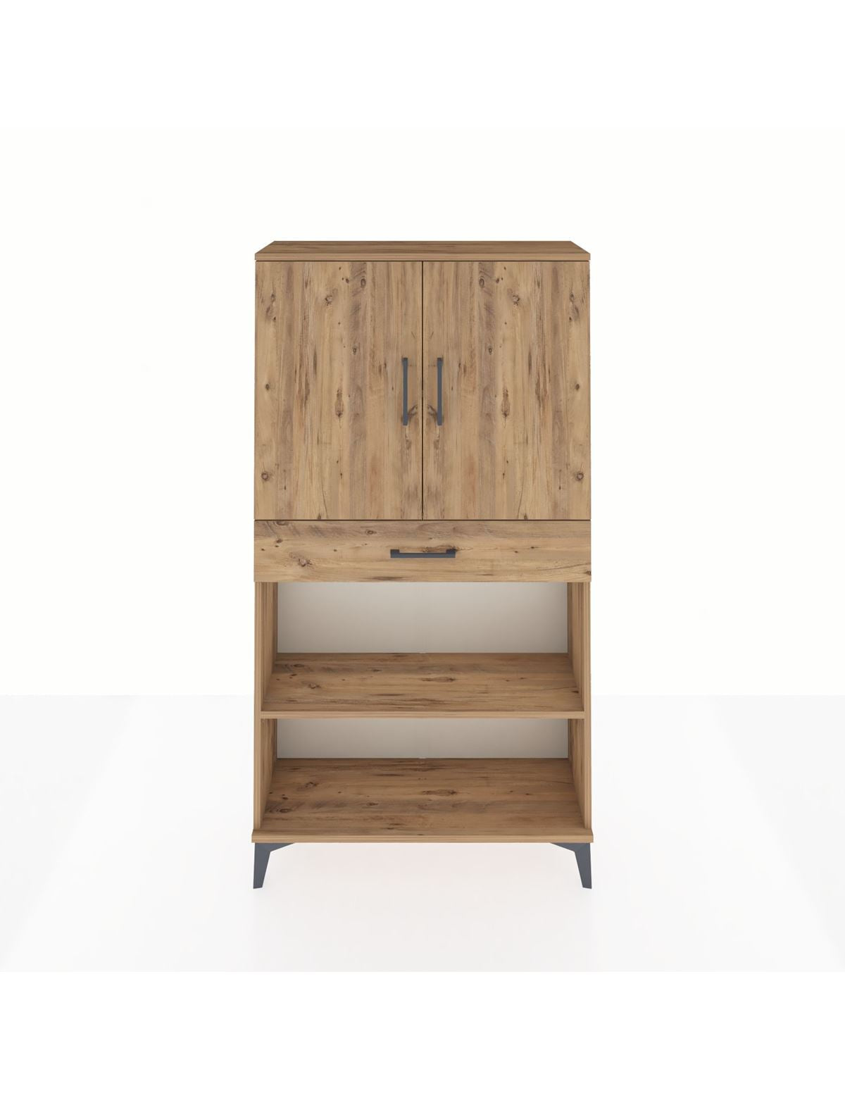 Arges Dolap 3 Raflı Tek Çekmeceli 2 Kapaklı 88x30x163 - S21M053V9A