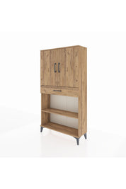 Arges Dolap 3 Raflı Tek Çekmeceli 2 Kapaklı 88x30x163 - S21M053V9A
