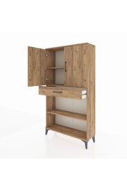 Arges Dolap 3 Raflı Tek Çekmeceli 2 Kapaklı 88x30x163 - S21M053V9A