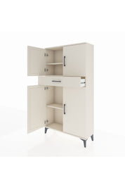 Arges Dolap 3 Raflı Tek Çekmeceli 4 Kapaklı 88x30x163 - S21M055V1A