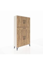 Arges Dolap 3 Raflı Tek Çekmeceli 4 Kapaklı 88x30x163 - S21M055V3A