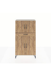 Arges Dolap 3 Raflı Tek Çekmeceli 4 Kapaklı 88x30x163 - S21M055V3A