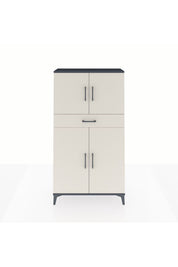 Arges Dolap 3 Raflı Tek Çekmeceli 4 Kapaklı 88x30x163 - S21M055V4A