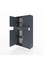 Arges Dolap 3 Raflı Tek Çekmeceli 4 Kapaklı 88x30x163 - S21M055V5A