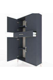 Arges Dolap 3 Raflı Tek Çekmeceli 4 Kapaklı 88x30x163 - S21M055V5A