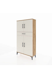 Arges Dolap 3 Raflı Tek Çekmeceli 4 Kapaklı 88x30x163 - S21M055V7A