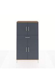 Arges Dolap 3 Raflı Tek Çekmeceli 4 Kapaklı 88x30x163 - S21M055V8A