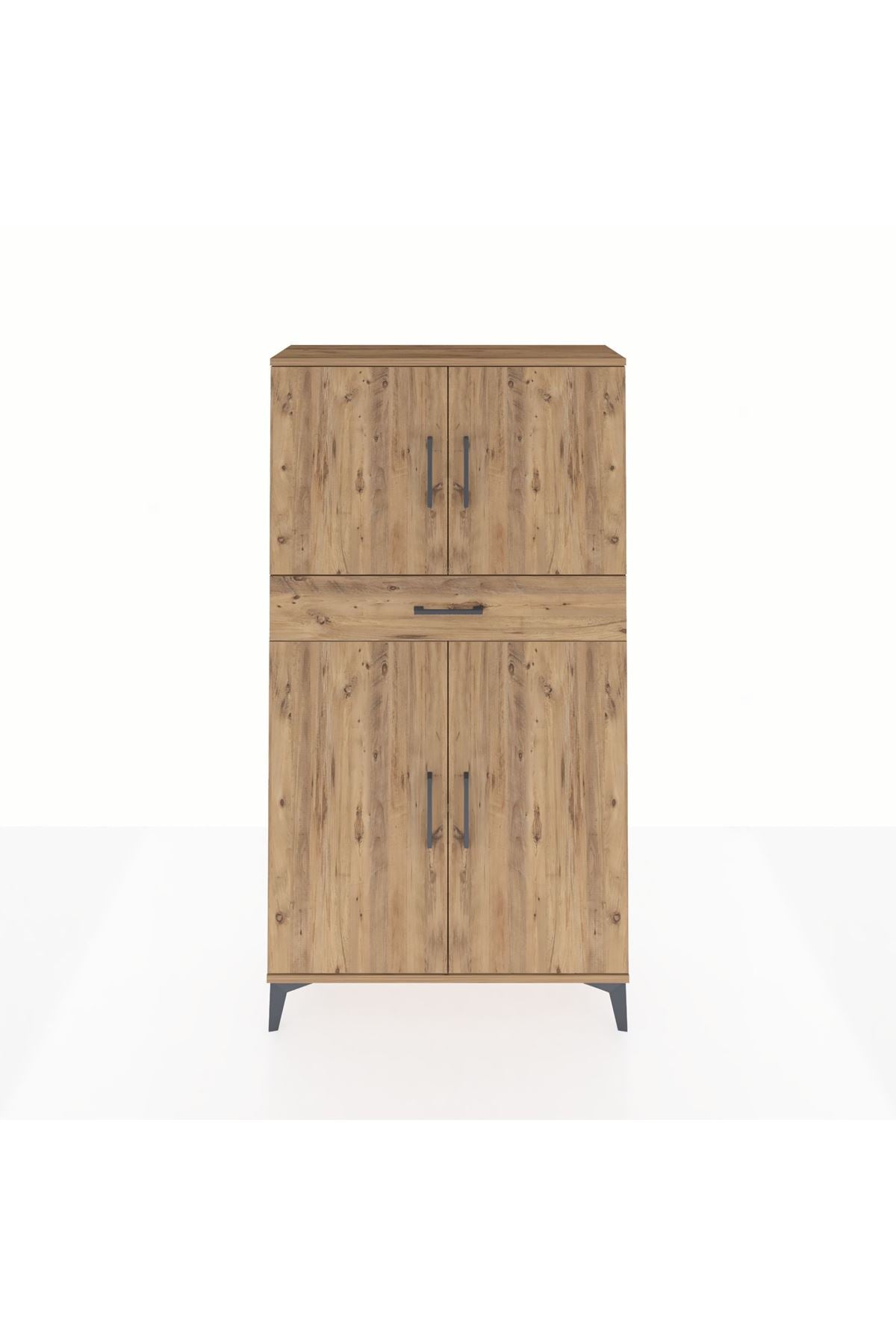 Arges Dolap 3 Raflı Tek Çekmeceli 4 Kapaklı 88x30x163 - S21M055V9A