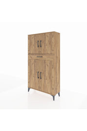 Arges Dolap 3 Raflı Tek Çekmeceli 4 Kapaklı 88x30x163 - S21M055V9A