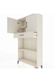 Arges Dolap 3 Raflı Tek Çekmeceli 2 Kapaklı 88x30x163 - S21M057V1A