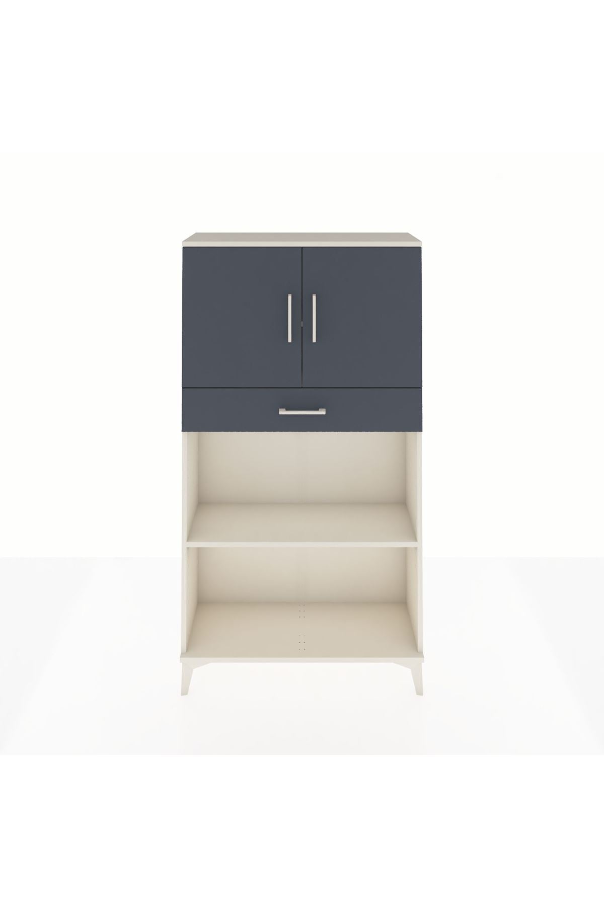 Arges Dolap 3 Raflı Tek Çekmeceli 2 Kapaklı 88x30x163 - S21M057V2A