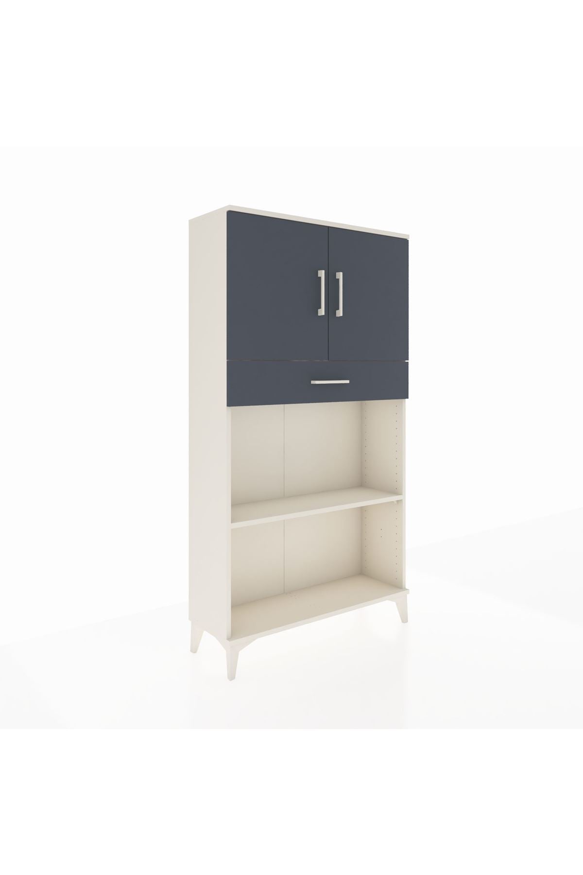 Arges Dolap 3 Raflı Tek Çekmeceli 2 Kapaklı 88x30x163 - S21M057V2A