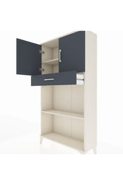 Arges Dolap 3 Raflı Tek Çekmeceli 2 Kapaklı 88x30x163 - S21M057V2A