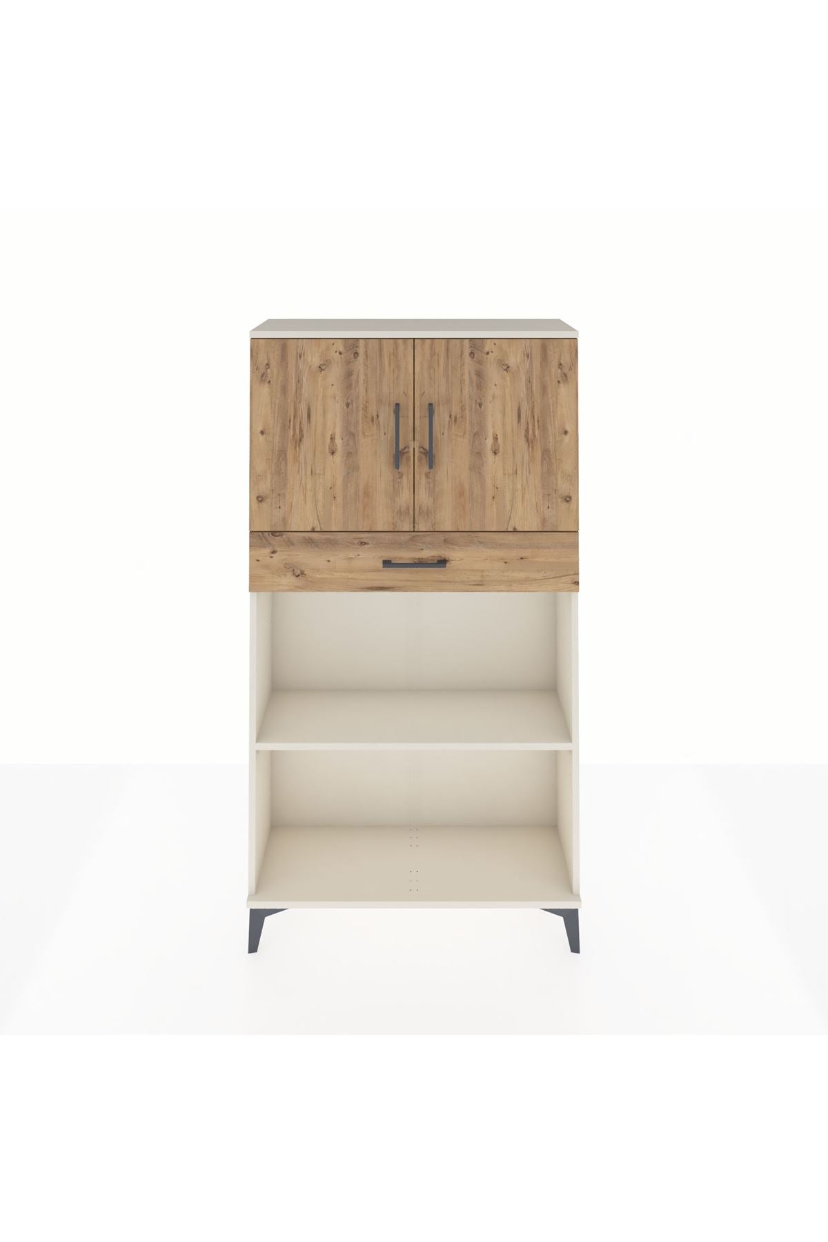 Arges Dolap 3 Raflı Tek Çekmeceli 2 Kapaklı 88x30x163 - S21M057V3A
