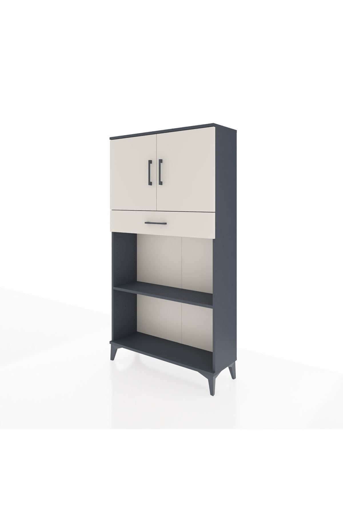 Arges Dolap 3 Raflı Tek Çekmeceli 2 Kapaklı 88x30x163 - S21M057V4A