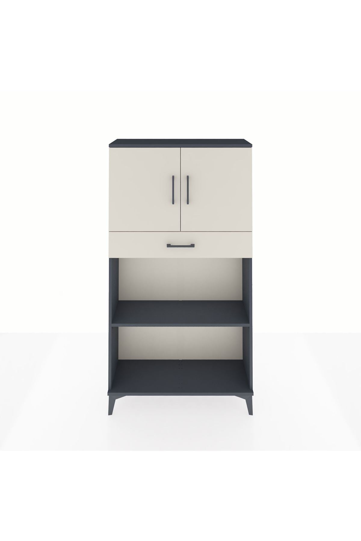 Arges Dolap 3 Raflı Tek Çekmeceli 2 Kapaklı 88x30x163 - S21M057V4A