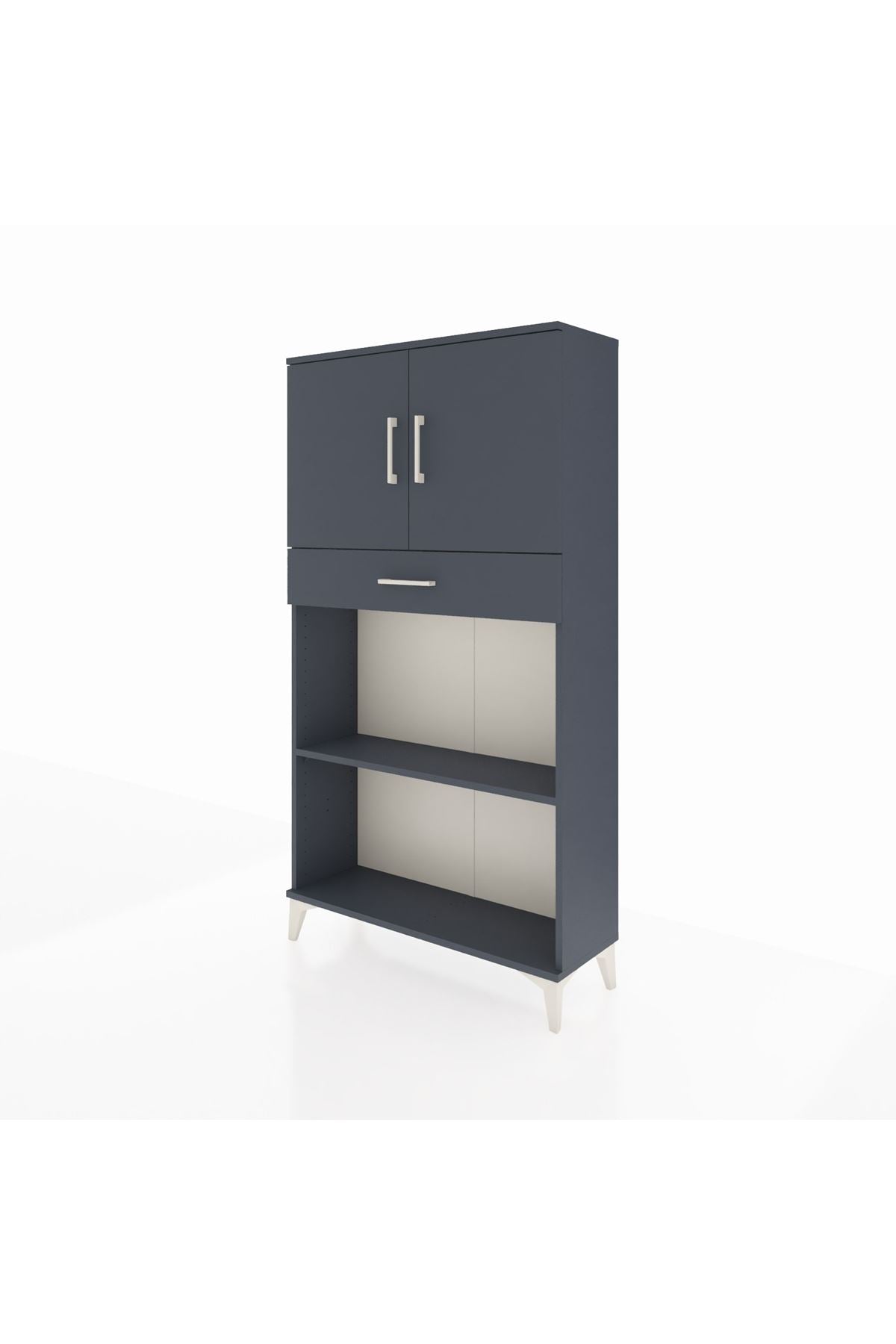 Arges Dolap 3 Raflı Tek Çekmeceli 2 Kapaklı 88x30x163 - S21M057V5A