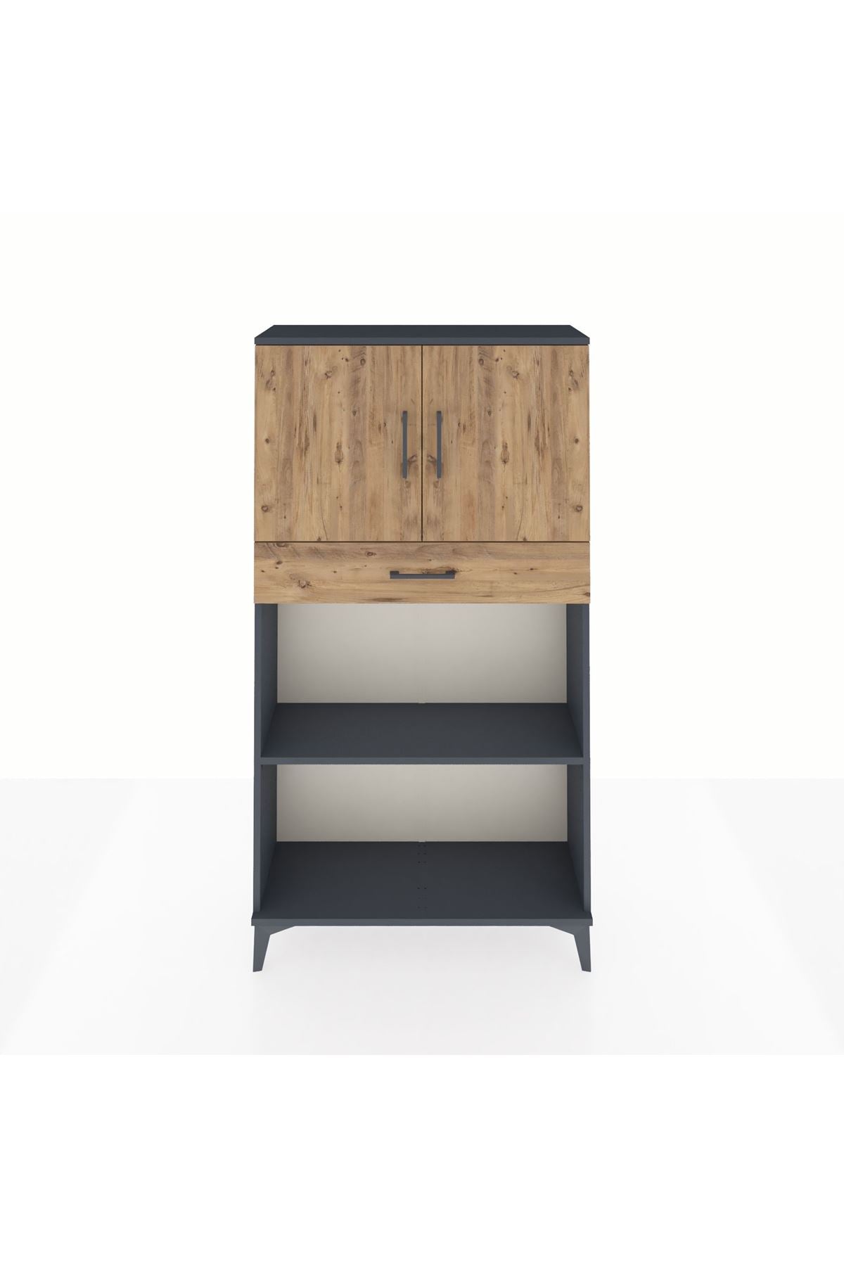 Arges Dolap 3 Raflı Tek Çekmeceli 2 Kapaklı 88x30x163 - S21M057V6A
