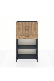 Arges Dolap 3 Raflı Tek Çekmeceli 2 Kapaklı 88x30x163 - S21M057V6A