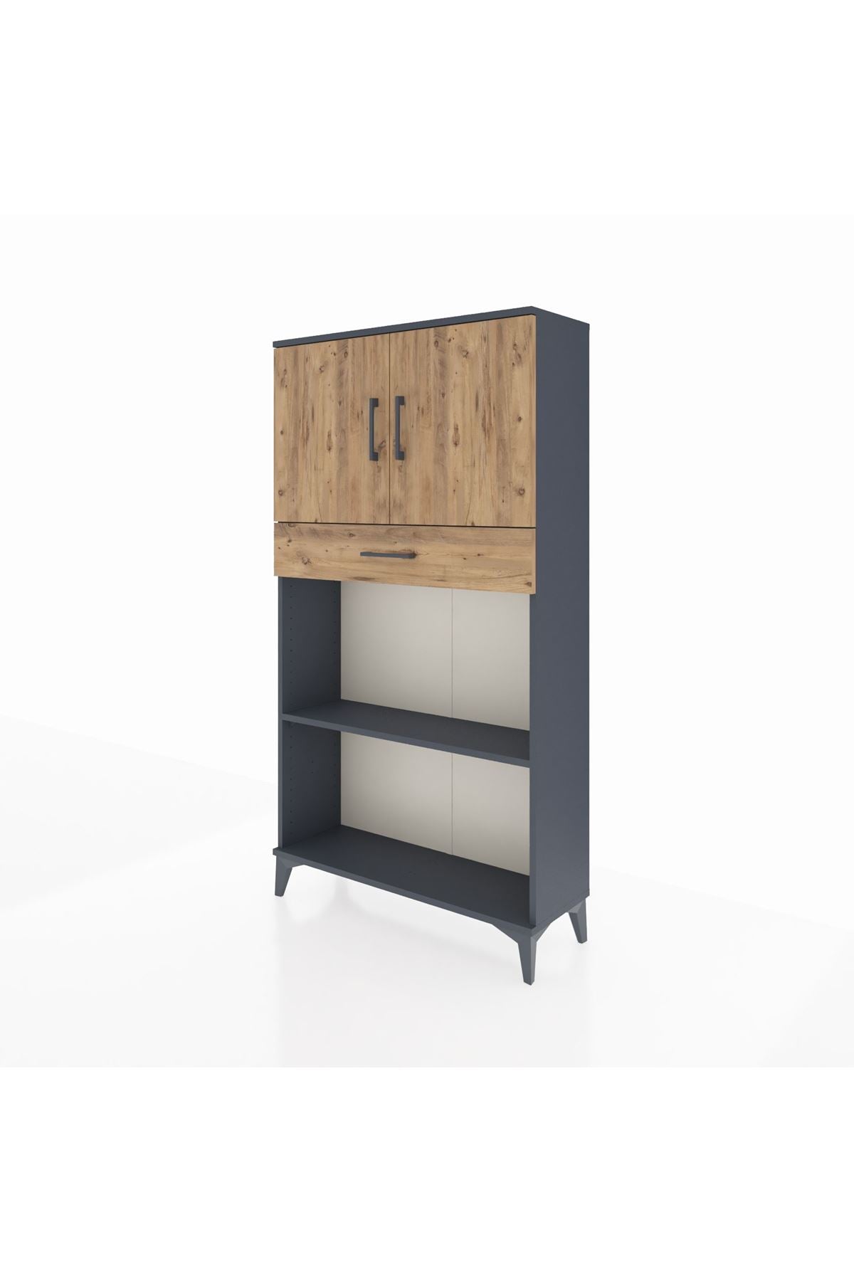 Arges Dolap 3 Raflı Tek Çekmeceli 2 Kapaklı 88x30x163 - S21M057V6A