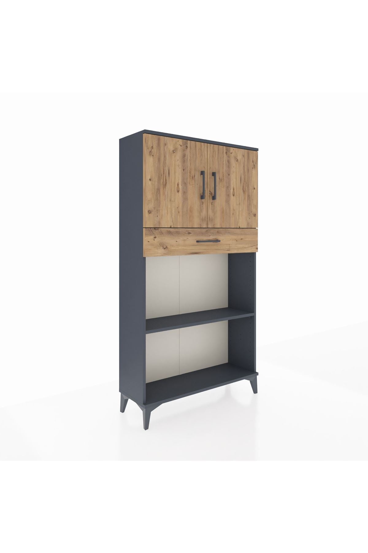 Arges Dolap 3 Raflı Tek Çekmeceli 2 Kapaklı 88x30x163 - S21M057V6A