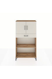 Arges Dolap 3 Raflı Tek Çekmeceli 2 Kapaklı 88x30x163 - S21M057V7A