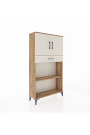 Arges Dolap 3 Raflı Tek Çekmeceli 2 Kapaklı 88x30x163 - S21M057V7A