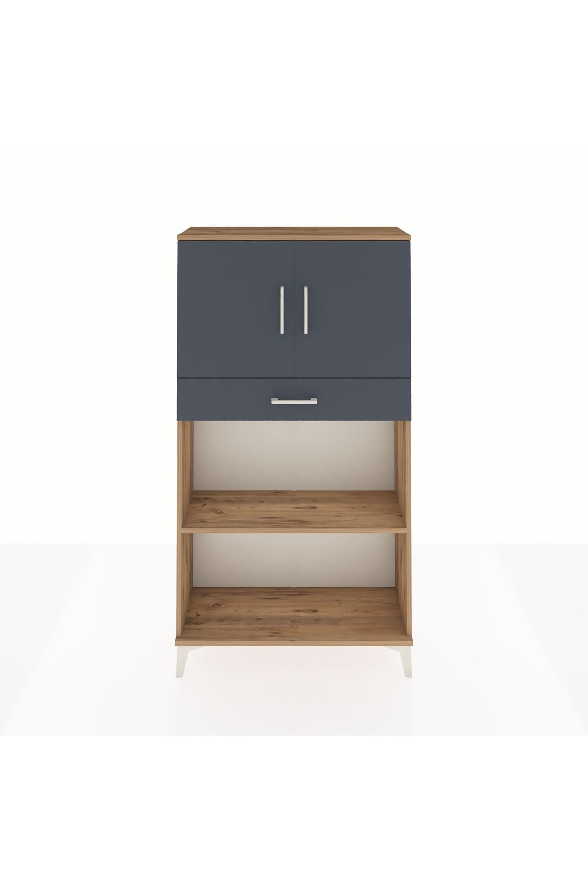 Arges Dolap 3 Raflı Tek Çekmeceli 2 Kapaklı 88x30x163 - S21M057V8A