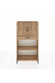 Arges Dolap 3 Raflı Tek Çekmeceli 2 Kapaklı 88x30x163 - S21M057V9A