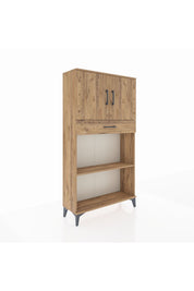 Arges Dolap 3 Raflı Tek Çekmeceli 2 Kapaklı 88x30x163 - S21M057V9A