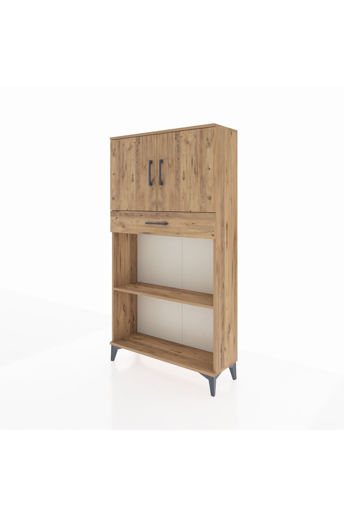 Arges Dolap 3 Raflı Tek Çekmeceli 2 Kapaklı 88x30x163 - S21M057V9A