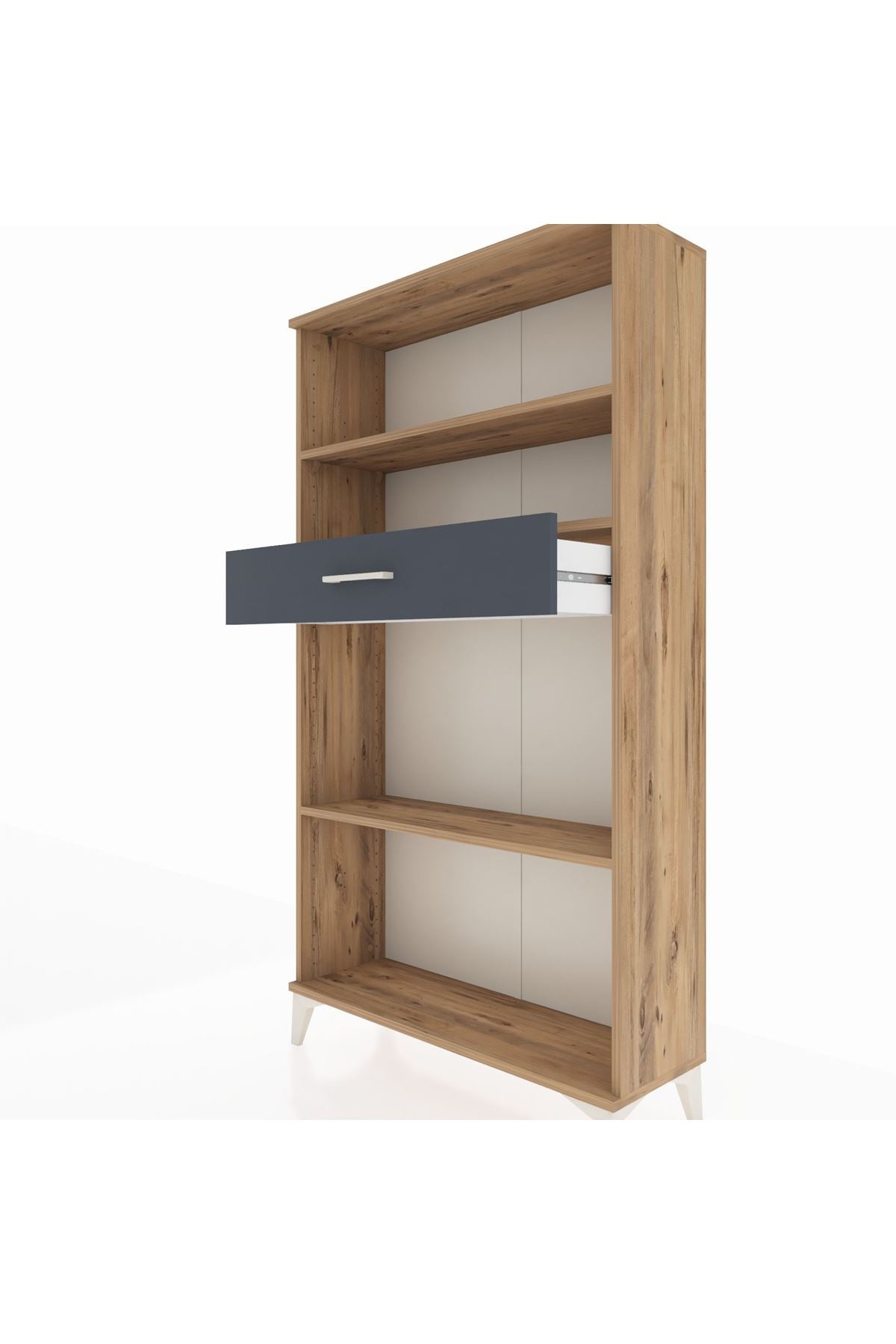 Arges Dolap 3 Raflı Tek Çekmeceli 88x30x163 - S21M058V8A