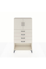 Arges Dolap 2 Raflı 4 Çekmeceli 2 Kapaklı 88x30x163