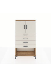 Arges Dolap 2 Raflı 4 Çekmeceli 2 Kapaklı 88x30x163 - S21M059V7A