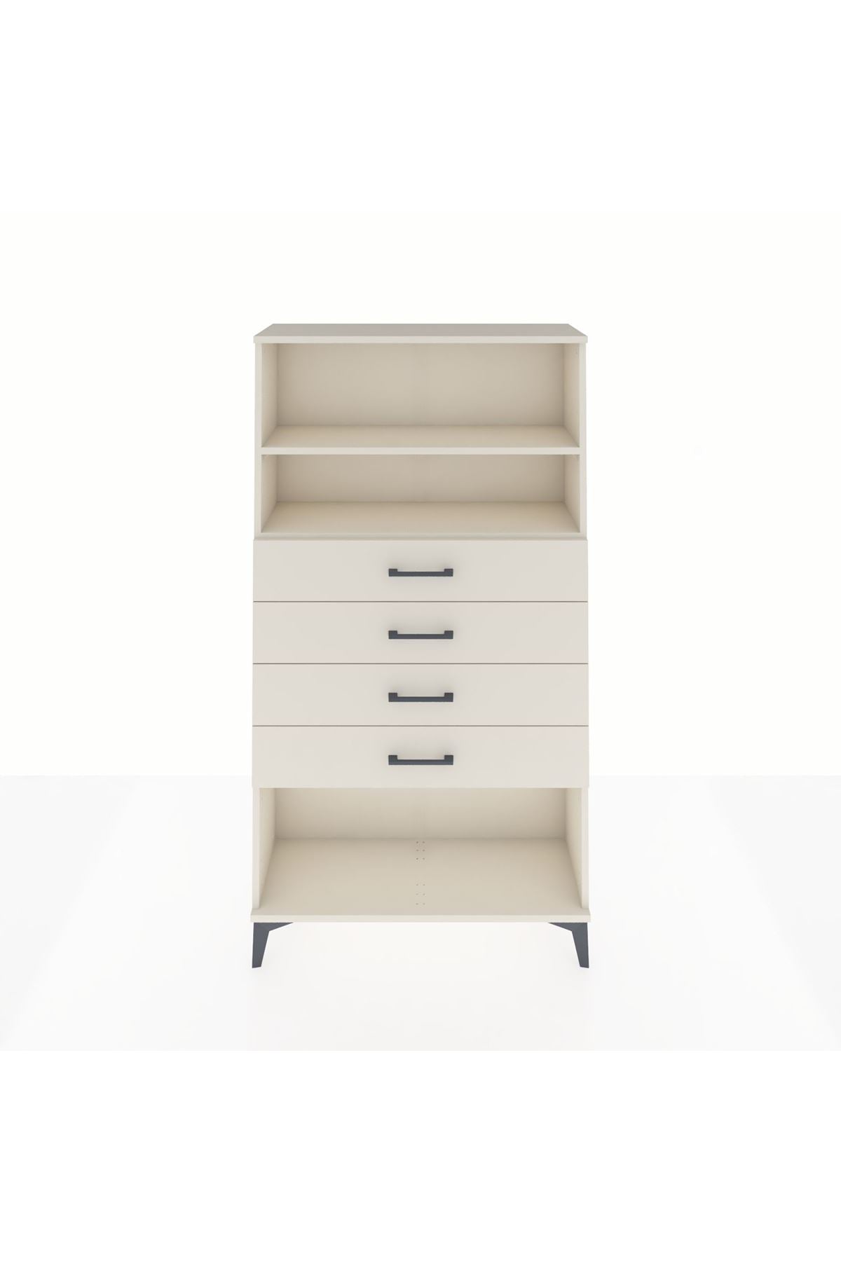 Arges Dolap 2 Raflı 4 Çekmeceli 88x30x163 - S21M060V1A