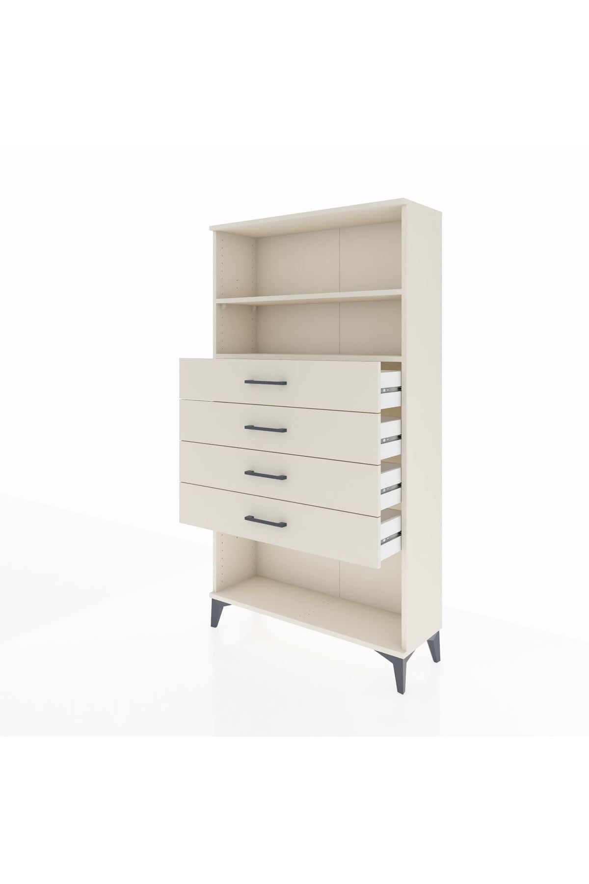 Arges Dolap 2 Raflı 4 Çekmeceli 88x30x163 - S21M060V1A