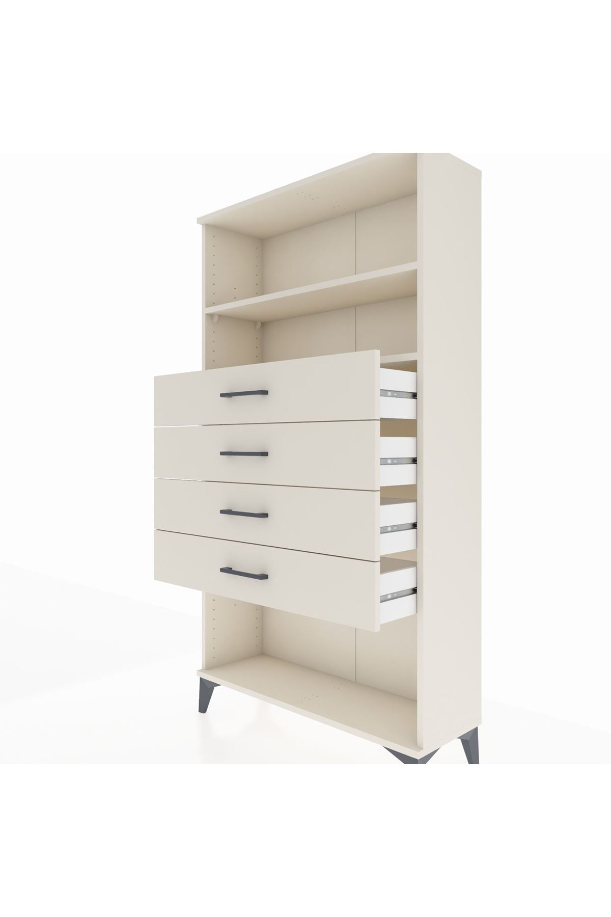 Arges Dolap 2 Raflı 4 Çekmeceli 88x30x163 - S21M060V1A