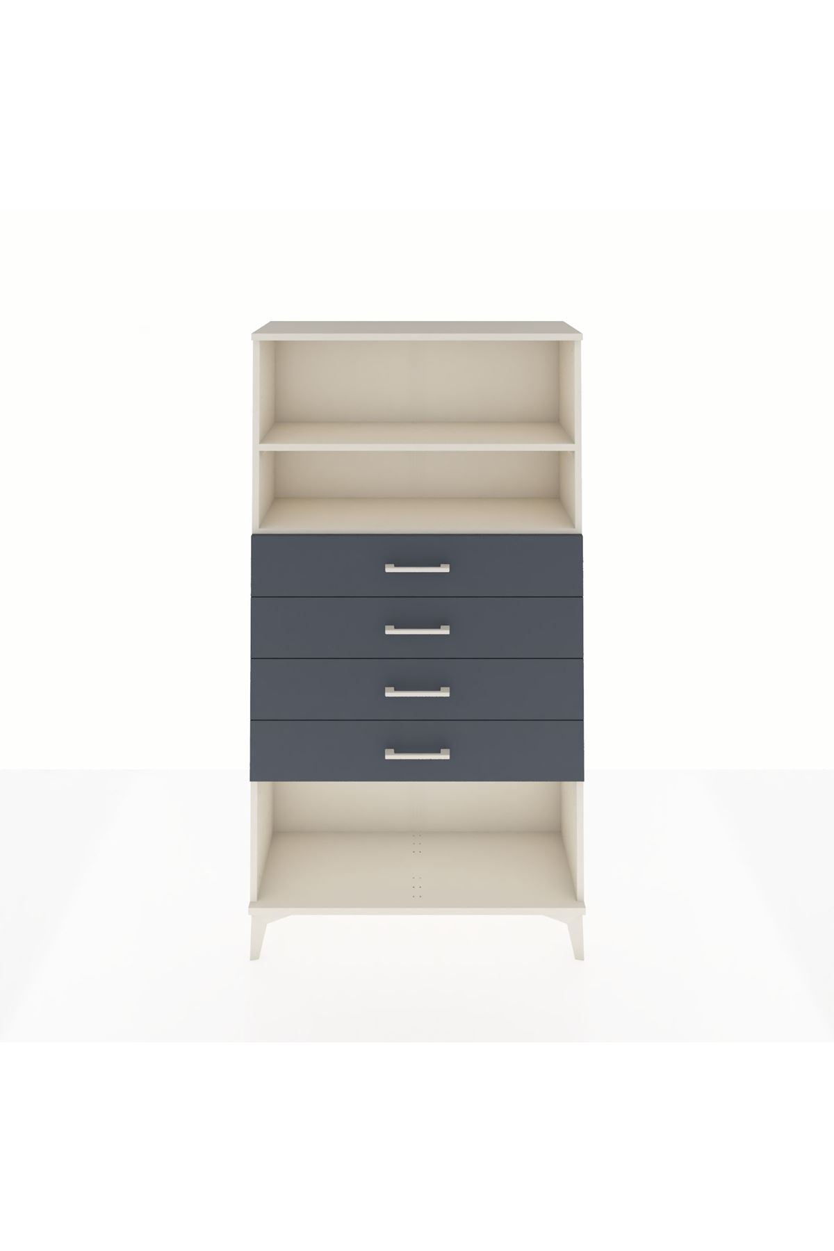 Arges Dolap 2 Raflı 4 Çekmeceli 88x30x163 - S21M060V2A