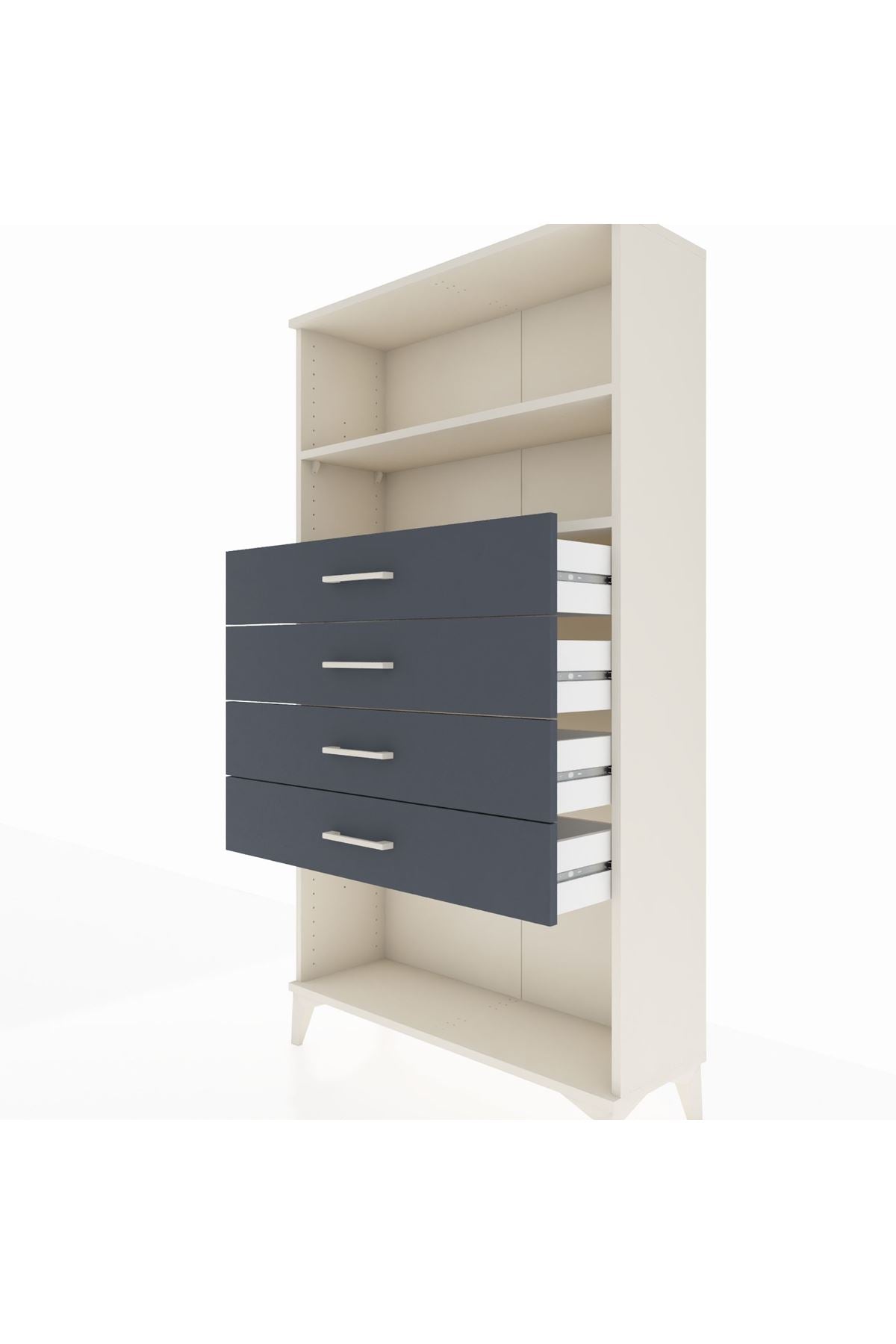 Arges Dolap 2 Raflı 4 Çekmeceli 88x30x163 - S21M060V2A