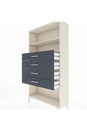 Arges Dolap 2 Raflı 4 Çekmeceli 88x30x163 - S21M060V2A