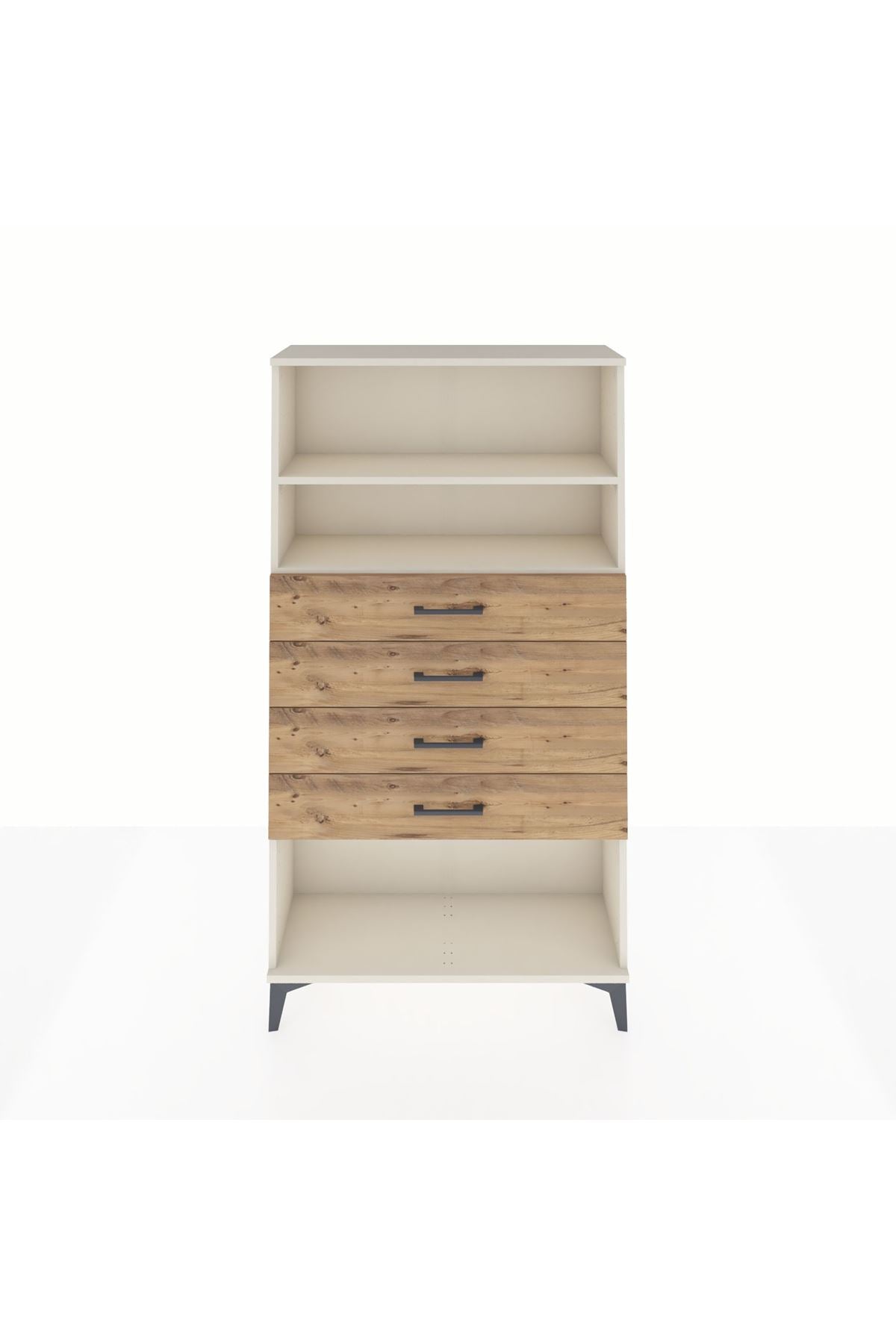 Arges Dolap 2 Raflı 4 Çekmeceli 88x30x163 - S21M060V3A