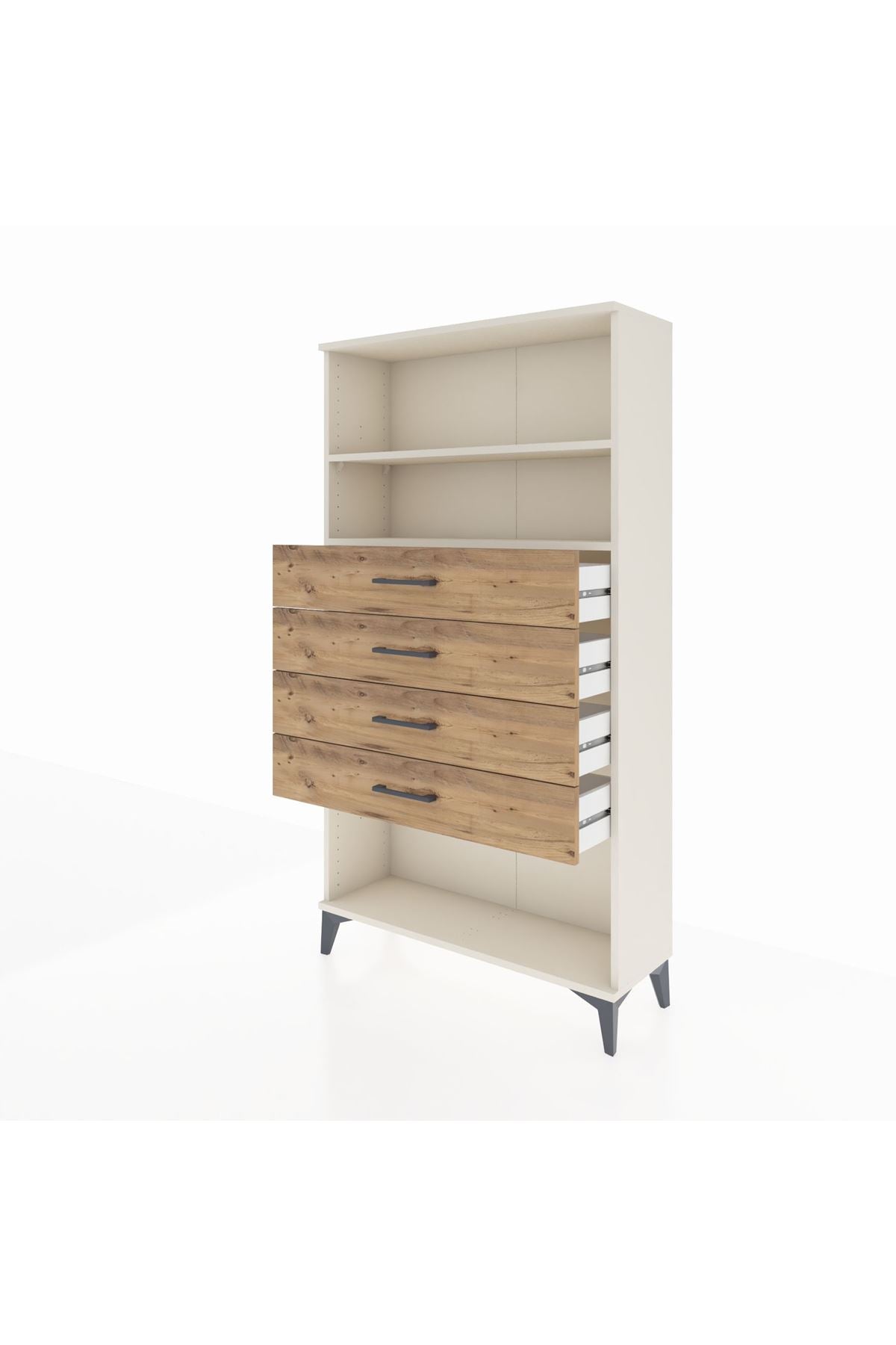 Arges Dolap 2 Raflı 4 Çekmeceli 88x30x163 - S21M060V3A
