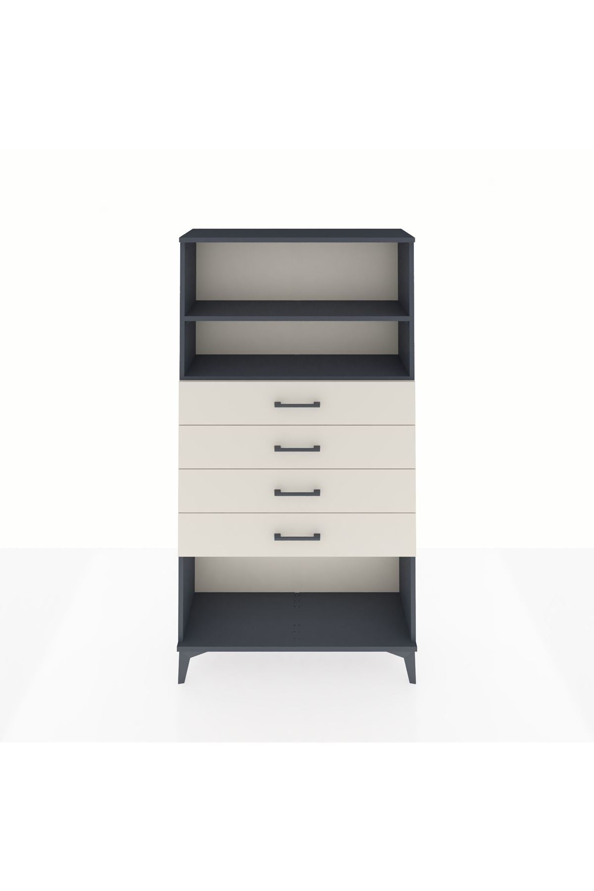 Arges Dolap 2 Raflı 4 Çekmeceli 88x30x163 - S21M060V4A