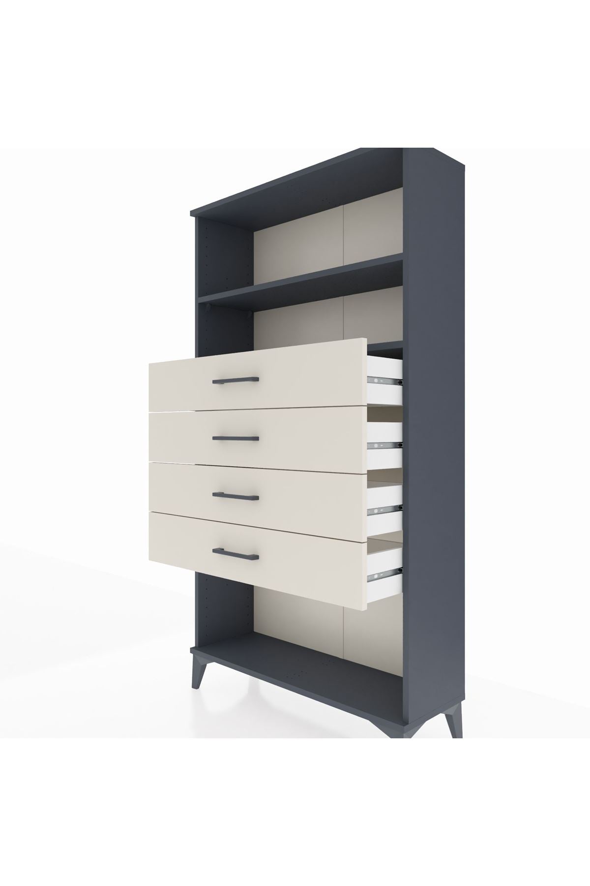 Arges Dolap 2 Raflı 4 Çekmeceli 88x30x163 - S21M060V4A