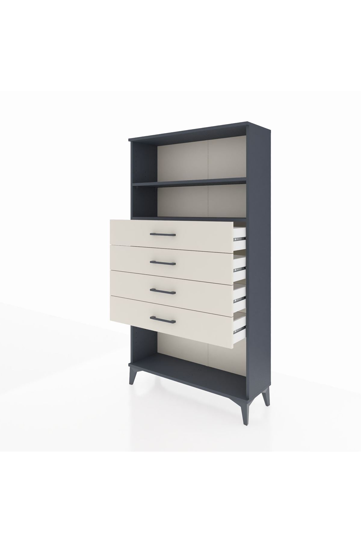 Arges Dolap 2 Raflı 4 Çekmeceli 88x30x163 - S21M060V4A