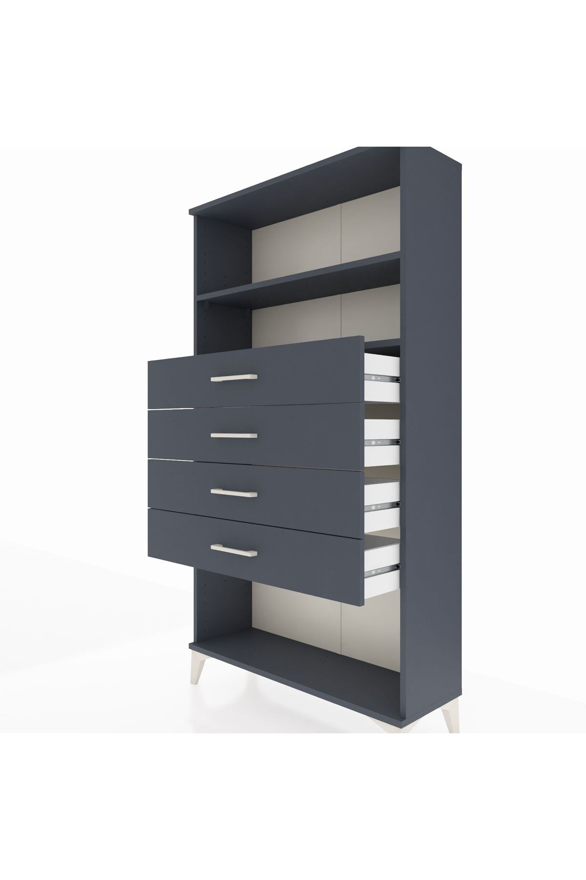 Arges Dolap 2 Raflı 4 Çekmeceli 88x30x163 - S21M060V5A