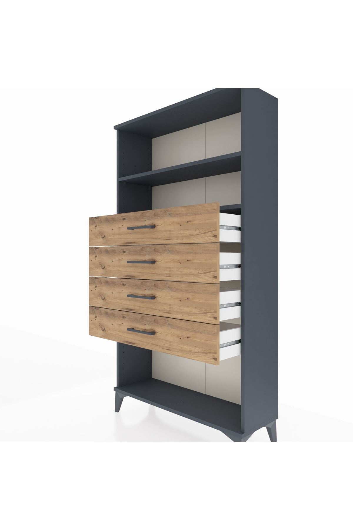 Arges Dolap 2 Raflı 4 Çekmeceli 88x30x163 - S21M060V6A
