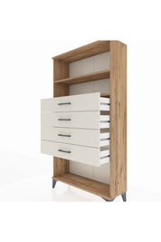 Arges Dolap 2 Raflı 4 Çekmeceli 88x30x163 - S21M060V7A